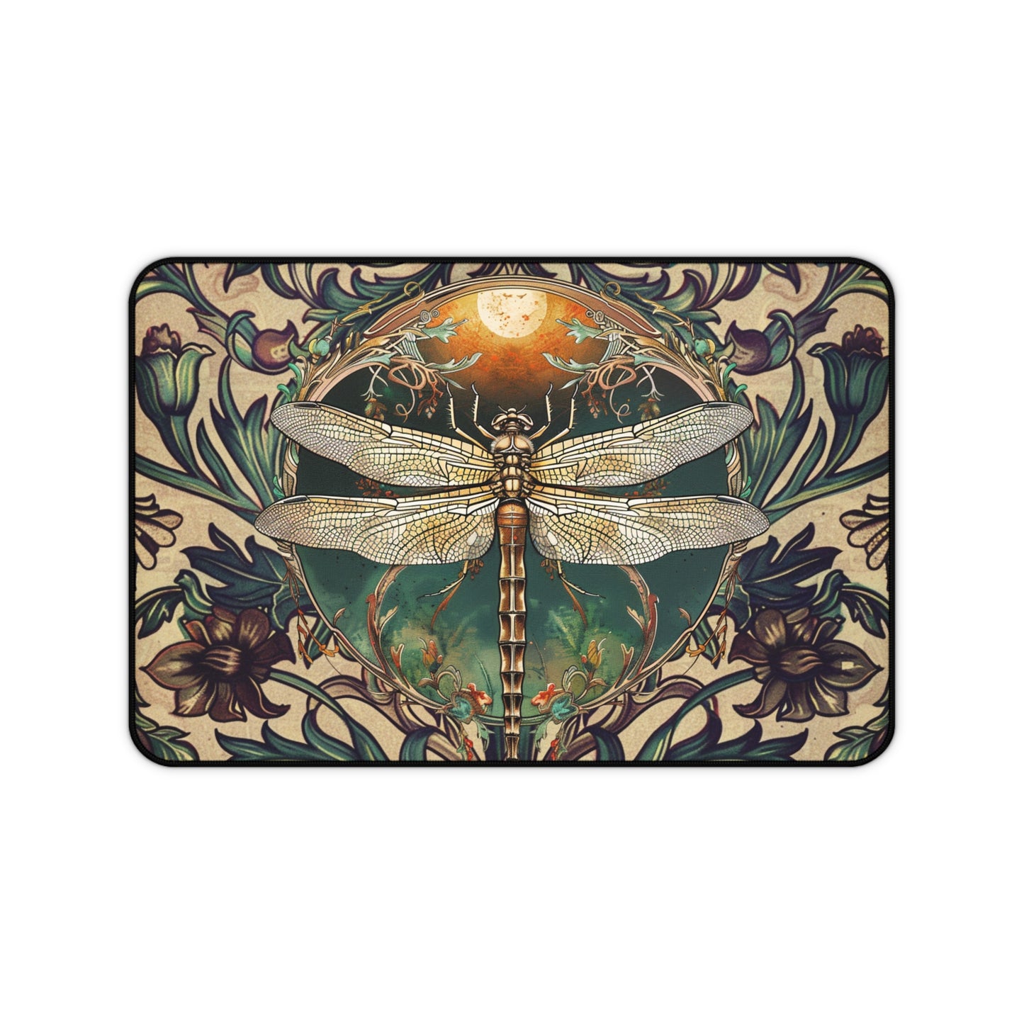 Dragonfly Moon Desk Mat