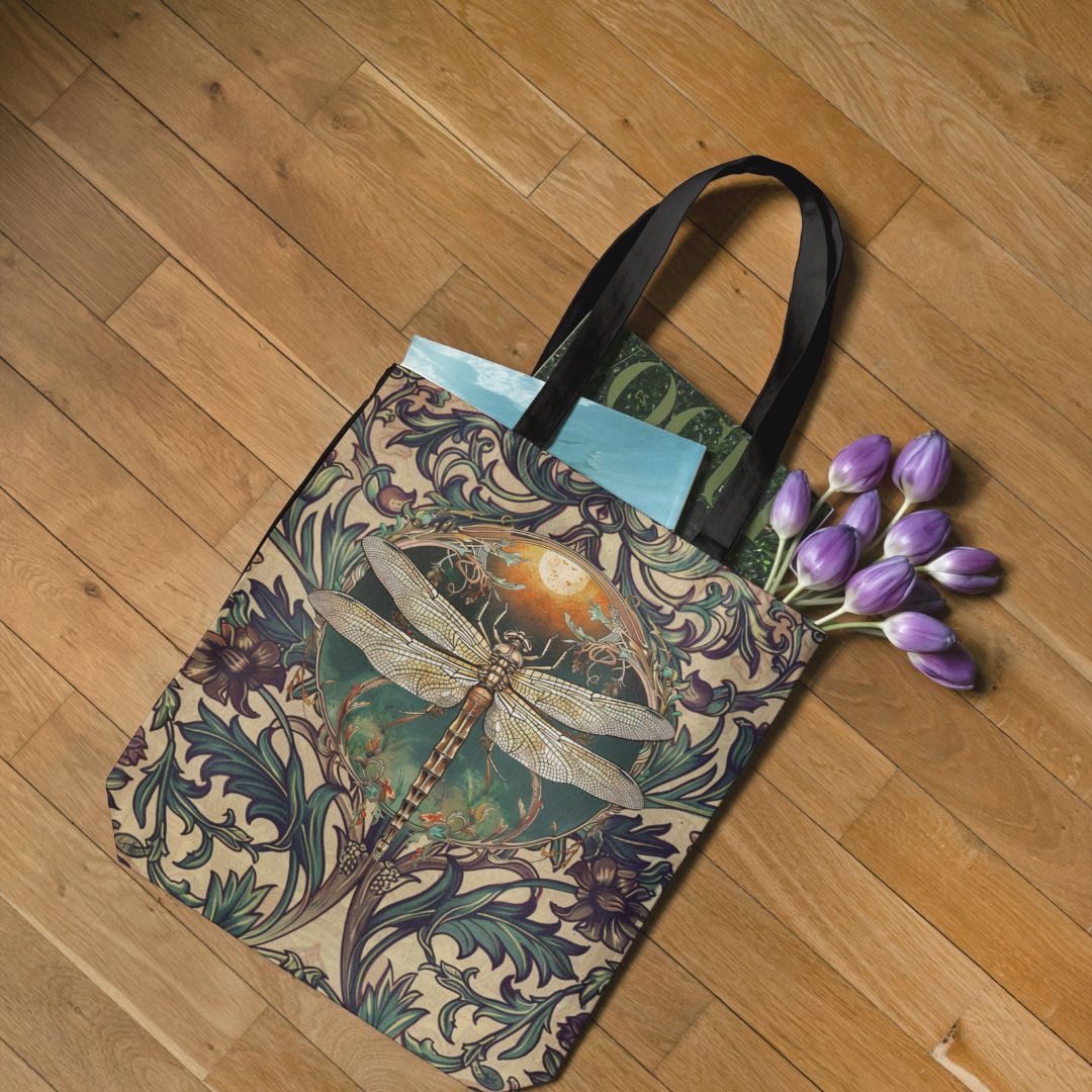 Dragonfly Moon Tote Bag