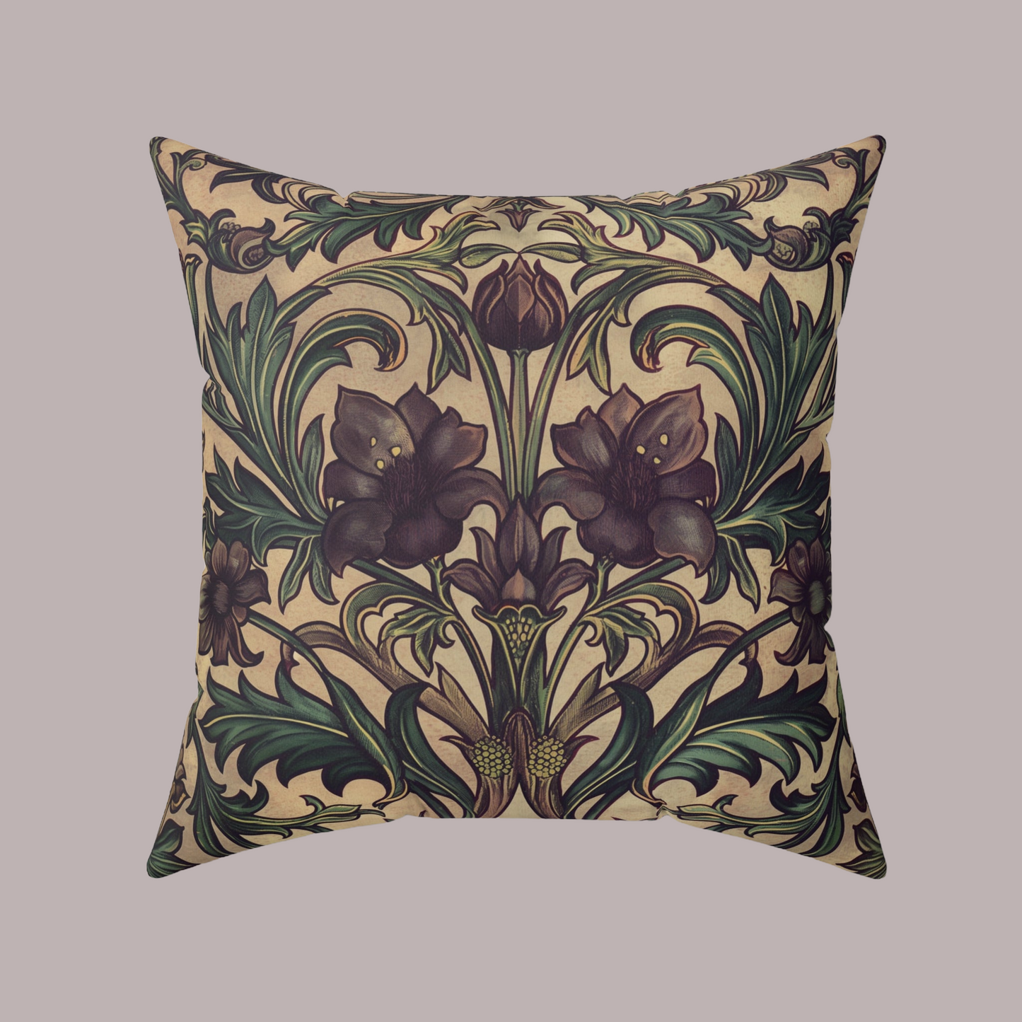 a pillow with a floral design on it