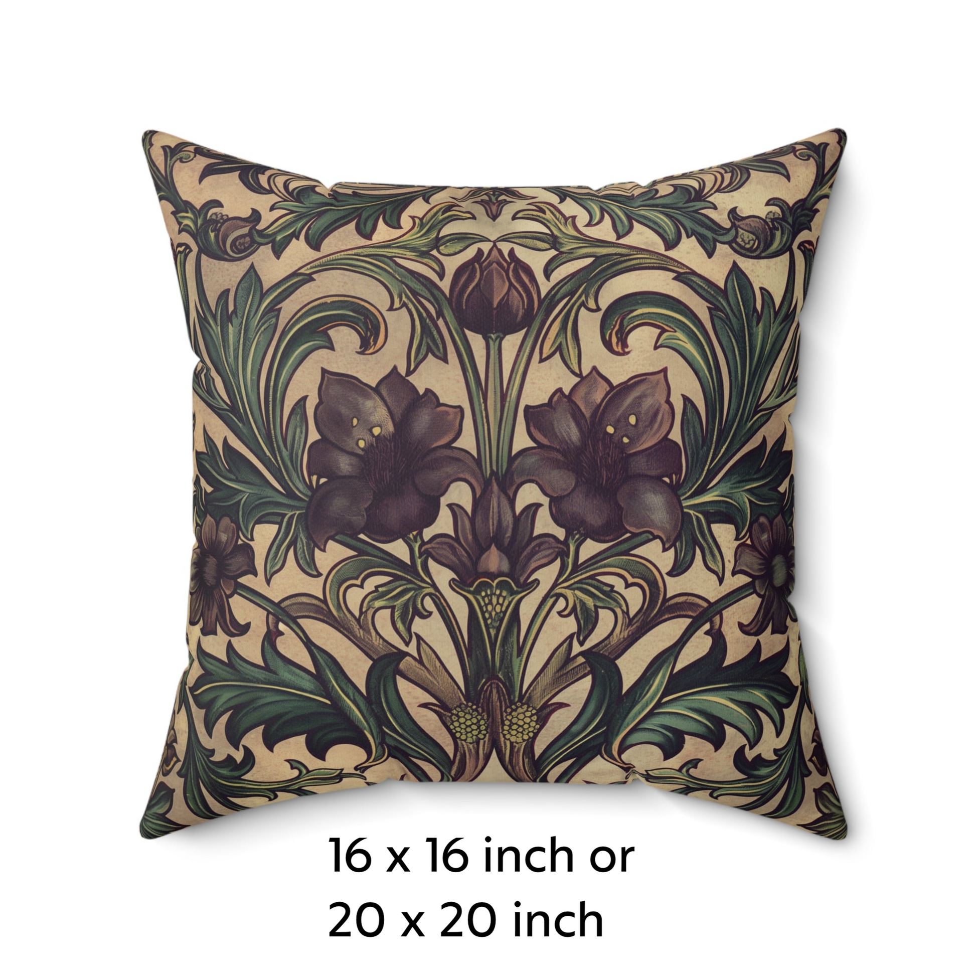 a pillow with a floral design on it